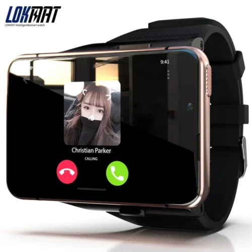 LOKMAT LTE 4G Smartwatch, 4GB RAM + 64GB ROM, Dual Camera, WiFi, Video Calls, GPS