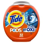 Powerful Tide Ultra OXI Laundry Detergent Pods Ultimate Stain Fighting 32 Count Pack