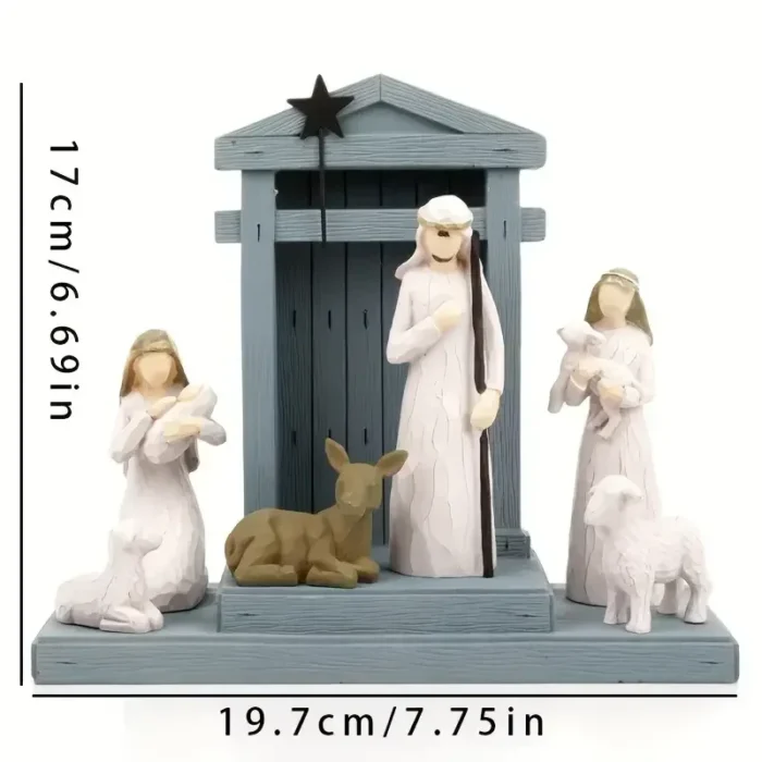 Jesus Christmas Character Resin Statue – Collection Sculpture for Christmas, Bible, Magi, and Holiday Gifts