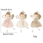 Christmas Cute Lace Hollow Skirt Angel Doll – Merry Xmas Tree Ornament for Home Decor, Hanging Pendant, Kid's Gift