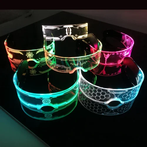 Cool Luminous Colorful LED Light-Up Glasses – Glowing Neon Flashing Party Glasses - Image 3