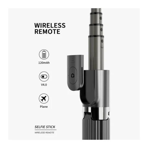 Handheld 1-Axis Gimbal Stabilizer, Selfie Stick with Tripod Stand, Bluetooth Remote, Anti-Shake Design