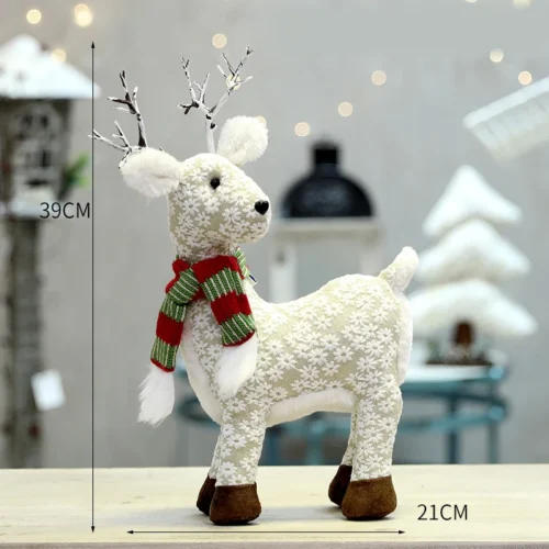 Tree Christmas Decorations Tall Deer Doll 20220Christmas Long-Legged Gray Deer Angel Christmas Doll Noel Christmas Items