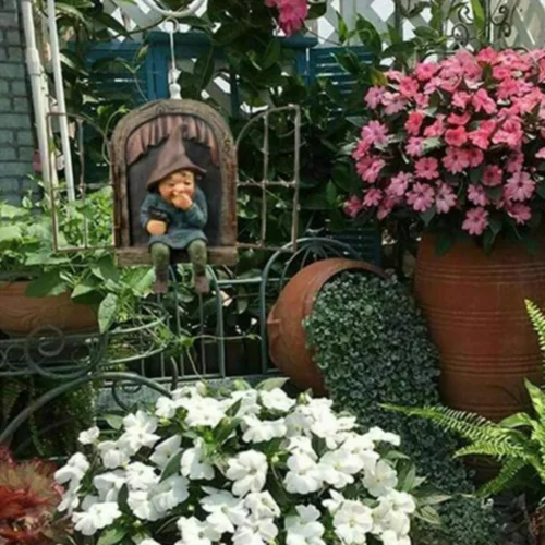 Fairy Gnome Garden Decoration | Creative Elf Tree Hugger Garden Statue for Outdoor Décor
