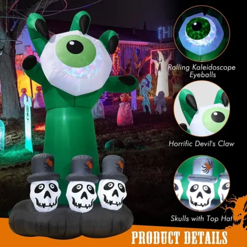 Halloween Ghost Claw with Eyeball Inflatable - Image 3