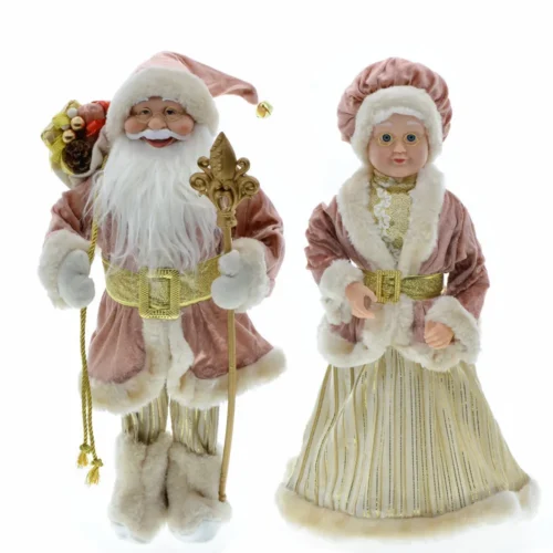 New Year Christmas Santa Claus Doll Figurine – 45cm Big Standing Figure for Home Decor, Navidad Tree Ornaments