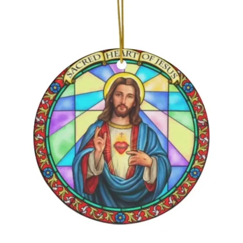 Christmas Tree Hanging Pendants – Nativity Scene Acrylic Ornaments for Winter Decorations, Party Supplies, & Home Decor