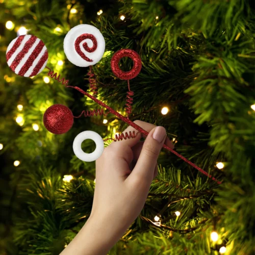 Christmas Candy Cuttings – Artificial Branch Pendant for Xmas Tree Decoration, New Year Gifts & Party Supplies