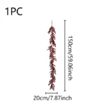 1PC Artificial Red Berry Vine – Hanging Decoration for Homes, Restaurants, Shops, Hotels, & Commercial Spaces