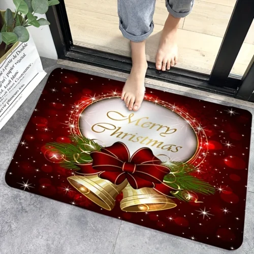 Christmas Floor Mat – Anti-Slip Entrance Doormat for Bedroom, Bath, and Toilet, 2025 Merry Christmas Decoration for Home, New Year Gift