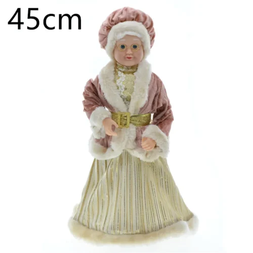 New Year Christmas Santa Claus Doll Figurine – 45cm Big Standing Figure for Home Decor, Navidad Tree Ornaments