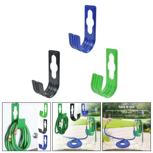 Garden Wall Mounted Hose Holder | Plastic Watering Hose Reel Rack for Outdoor Organization