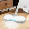 Electric Spin Mop with Bucket – Cordless Electric Mop with LED Headlight and Water Spray, Up to 60 Minutes Runtime, Electric Floor Cleaner