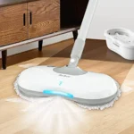 Electric Spin Mop with Bucket – Cordless Electric Mop with LED Headlight and Water Spray, Up to 60 Minutes Runtime, Electric Floor Cleaner