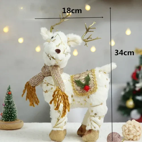 Christmas Dolls – Santa Claus, Snowman, and Elk Figurines, Xmas Tree Ornaments, Holiday Gifts for Kids, Christmas Decorations