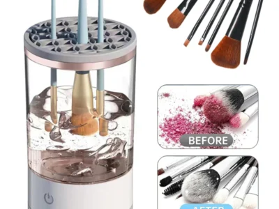 Automatic Electric Makeup Brush Cleaner – 3-in-1 Portable Eye Shadow Brush Holder, Stand, and Dryer for Women, Beauty Makeup Tools