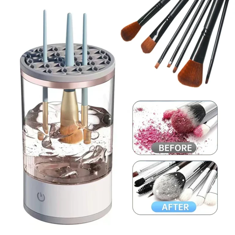 Automatic Electric Makeup Brush Cleaner – 3-in-1 Portable Eye Shadow Brush Holder, Stand, and Dryer for Women, Beauty Makeup Tools