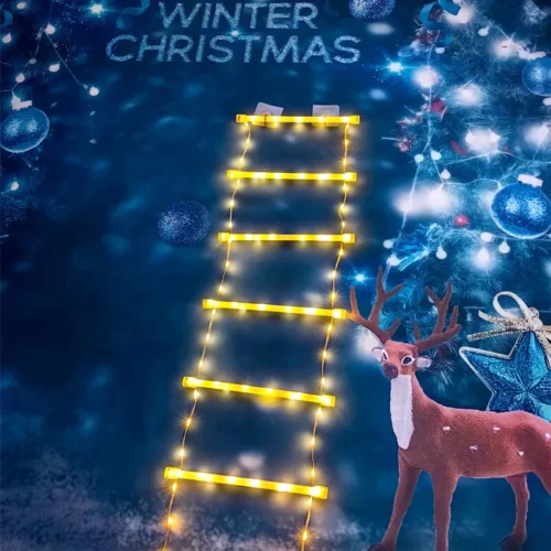 LED Father Christmas Ladder Lights – Hanging Strip Light for Christmas Trees, Outdoor Windows, & Garden Decor