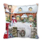 Merry Christmas Home Decor – Christmas Cushion Cover, Ornament Pillowcase, Natal Navidad New Year Gifts, 45x45cm