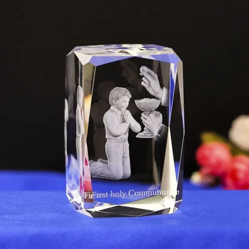 3D K9 Crystal Cube – Christian Jesus Cross & Virgin Mary Figurine, Laser Engraved Home Decor & Religious Gifts for Women - Image 18