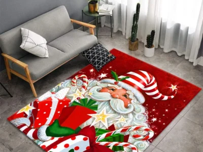 Christmas Carpet for Living Room Home Decoration Large Rugs Santa Claus Kids Room Children Bedroom Bedside Mats New Year Gifts