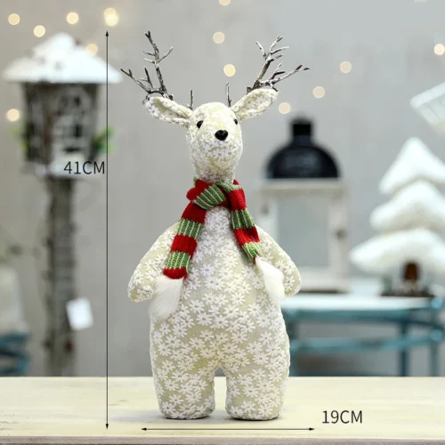 Tree Christmas Decorations Tall Deer Doll 20220Christmas Long-Legged Gray Deer Angel Christmas Doll Noel Christmas Items