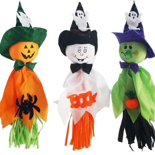 Cloth Paper Halloween Hanging Ornaments – Festival Supplies with Ghost and Pumpkin Design, Fluttering Charm Pendant Gift - Image 6