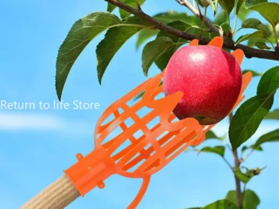 Garden Basket Fruit Picker | Plastic High-Altitude Fruit Picking Tool for Easy Harvesting