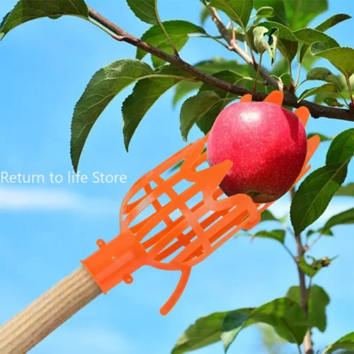Garden Basket Fruit Picker | Plastic High-Altitude Fruit Picking Tool for Easy Harvesting