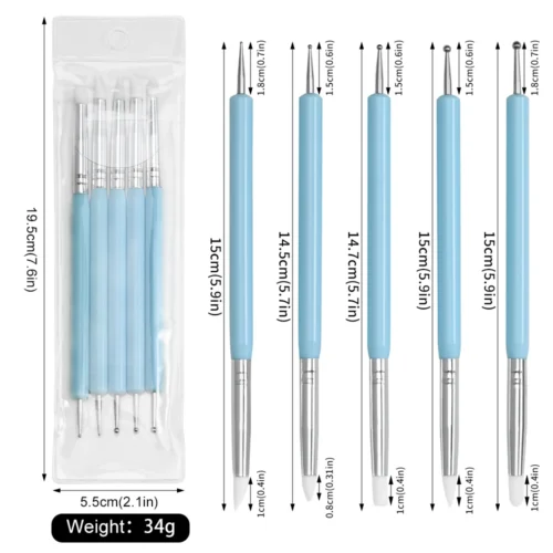 Double-Ended Dotting Pen Set – Perfect for DIY Nail Art and Polymer Clay