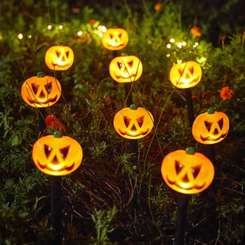Solar-Powered Halloween Pumpkin Lights – Creative Waterproof Outdoor Garden and Courtyard Decoration for Spooky Atmosphere - Image 3