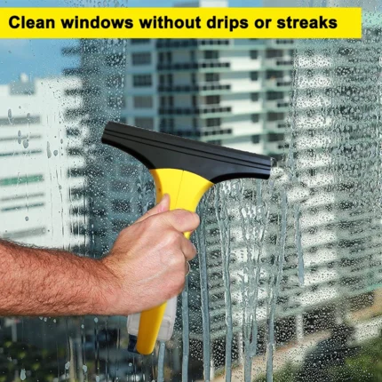 Cordless Rechargeable Automatic Window Vacuum Squeegee – Portable Glass Cleaning Machine for Showers, Mirrors, Glass, and Countertops