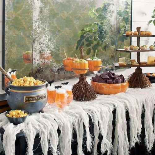 Halloween Tree Root Snack Table – Handcrafted Decorative Desktop Snack Rack - Image 3