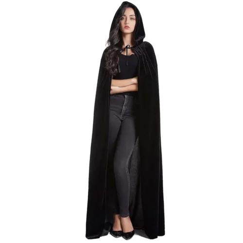 Halloween Grim Reaper Cloak – Long Hooded Cape for Adults and Kids - Image 3
