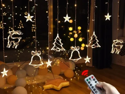 Christmas Decor String Garland Curtain Light LED For Wedding Home Christmas Tree Ornament Navidad Xmas Gift