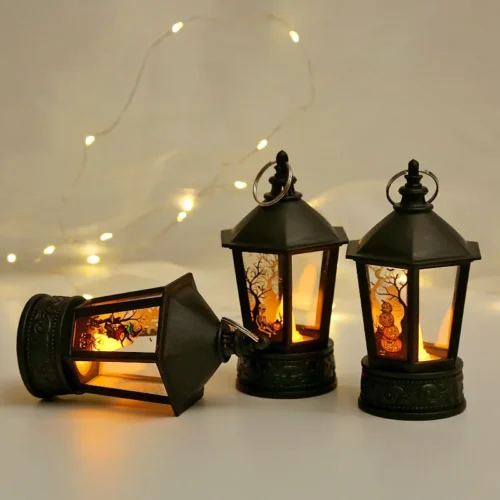 Halloween Electronic Candle Light – Retro Pumpkin, Witch, Human Skeleton Night Light LED - Image 3