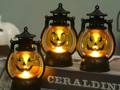 LED Pumpkin Lantern Light – Halloween Party Decoration, Ghost Indoor Home Decor, Bar Ornaments