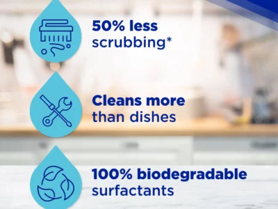 50% Less* Scrubbing (*vs. Dawn Non-Concentrated) Dawn helps save wildlife. Dawn is the only brand of dish soap trusted by rescue workers to clean wildlife impacted by oil spills.