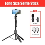 Foldable Wireless Selfie Stick Tripod with Bluetooth Remote Shutter | Portable Monopod Stand for GoPro, Cameras, and Smartphones