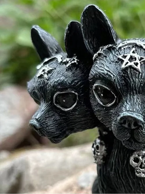 Cerberus Ornaments – Resin Mythology Cute Animal Statue - Image 3