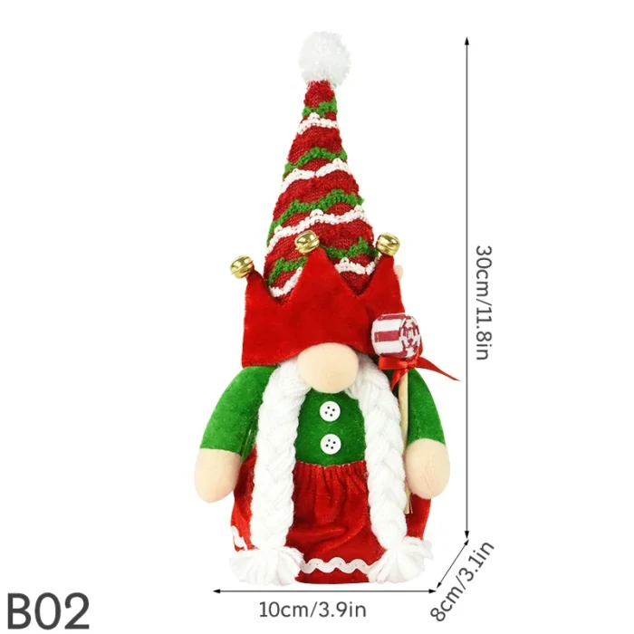 1pc Christmas Faceless Doll Christmas Ornament Santa Faceless Man Doll Decor Prop Family Party New Year Kids Gift Toy Supplies