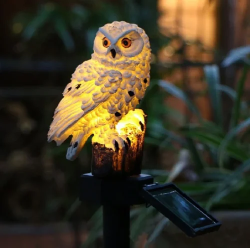 Solar Garden Owl Light Outdoor Decor: Waterproof Solar-Powered LED Lamps for Outdoor Decoration