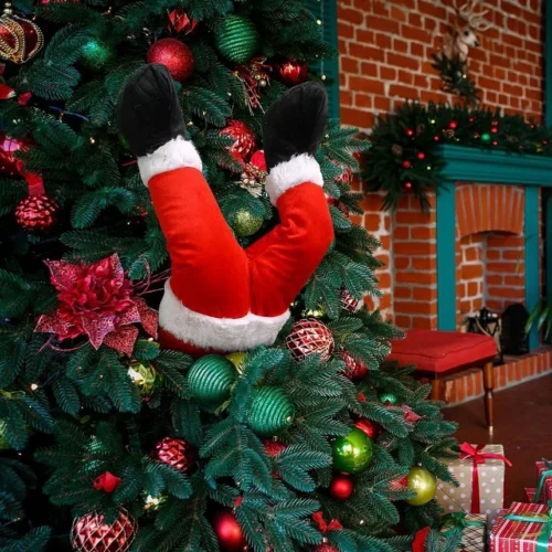 DIY Christmas Tree Decoration – Plush Santa Claus Elf Legs Pendant for Personalized Home Decor