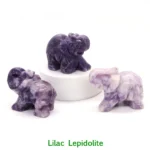 1.5" Elephant Statue - Natural Crystal Rose Quartz, Amethyst, Obsidian Carved Animal Figurines | Home Decor Craft