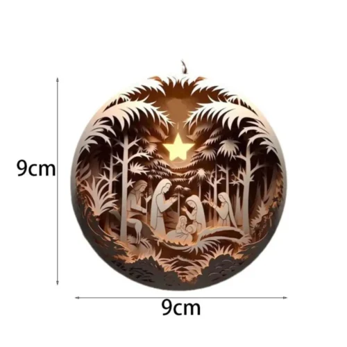 New Creative Painted Nativity Christmas Pendant – Acrylic Hangable Tree Ornaments for Home Decor