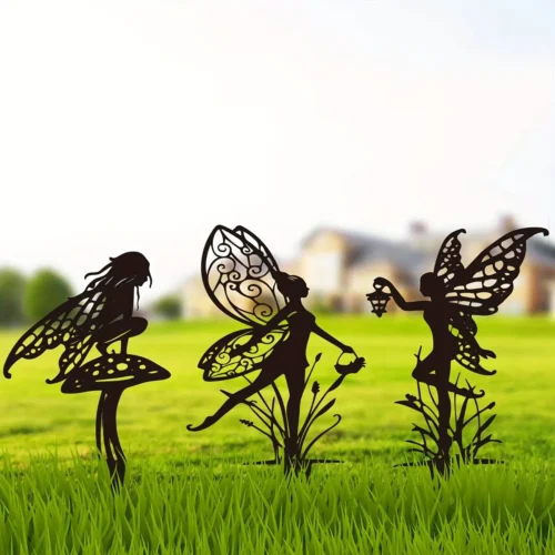 Patio Fairies Metal Decor | Decorative Art for Your Patio, Lawn, and Garden