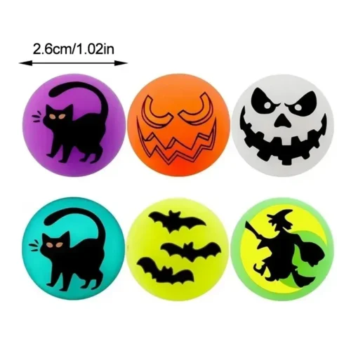 100/10Pcs Halloween Glow-in-the-Dark Bouncing Balls - Image 3