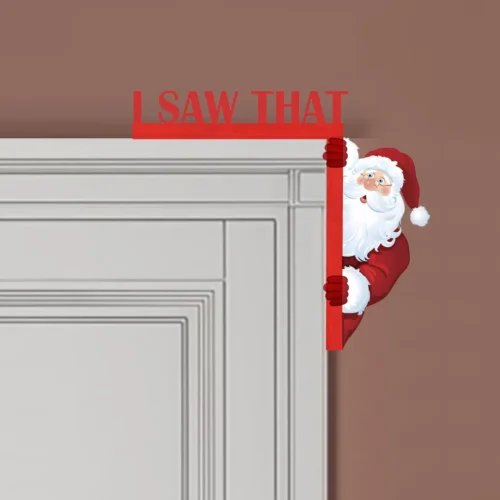 Santa Claus Christmas Green Monster Door Corner Decoration DIY Stitching Creatives Home Decor Funny Grinch Decorations