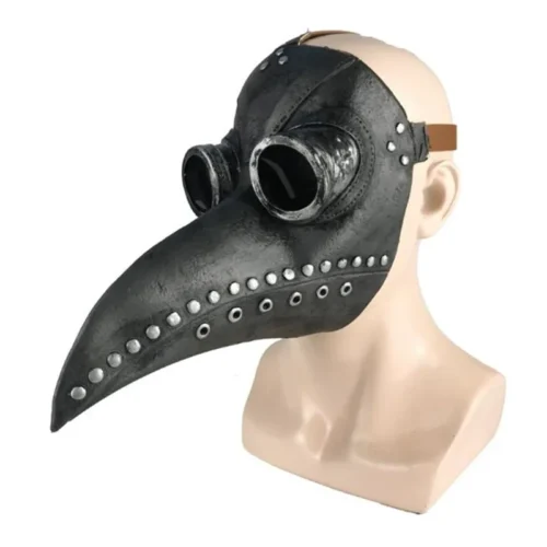 Halloween Cloak Plague Doctor Mask Cosplay Costume – Sorcerer Long Shirt Hooded Black Robe for Adults and Children Holiday Costume Set - Image 5