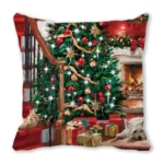 Merry Christmas Home Decor – Christmas Cushion Cover, Ornament Pillowcase, Natal Navidad New Year Gifts, 45x45cm